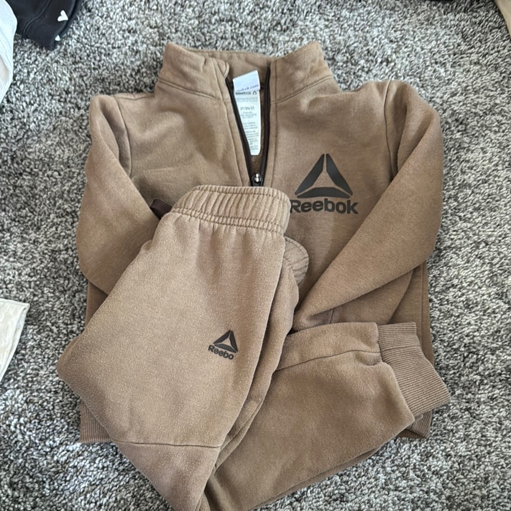 Reebok Brown Zip-Up Tracksuit